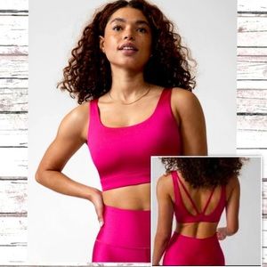 ATHLETA CYCLAMEN EXHALE SHINE BRA NWT